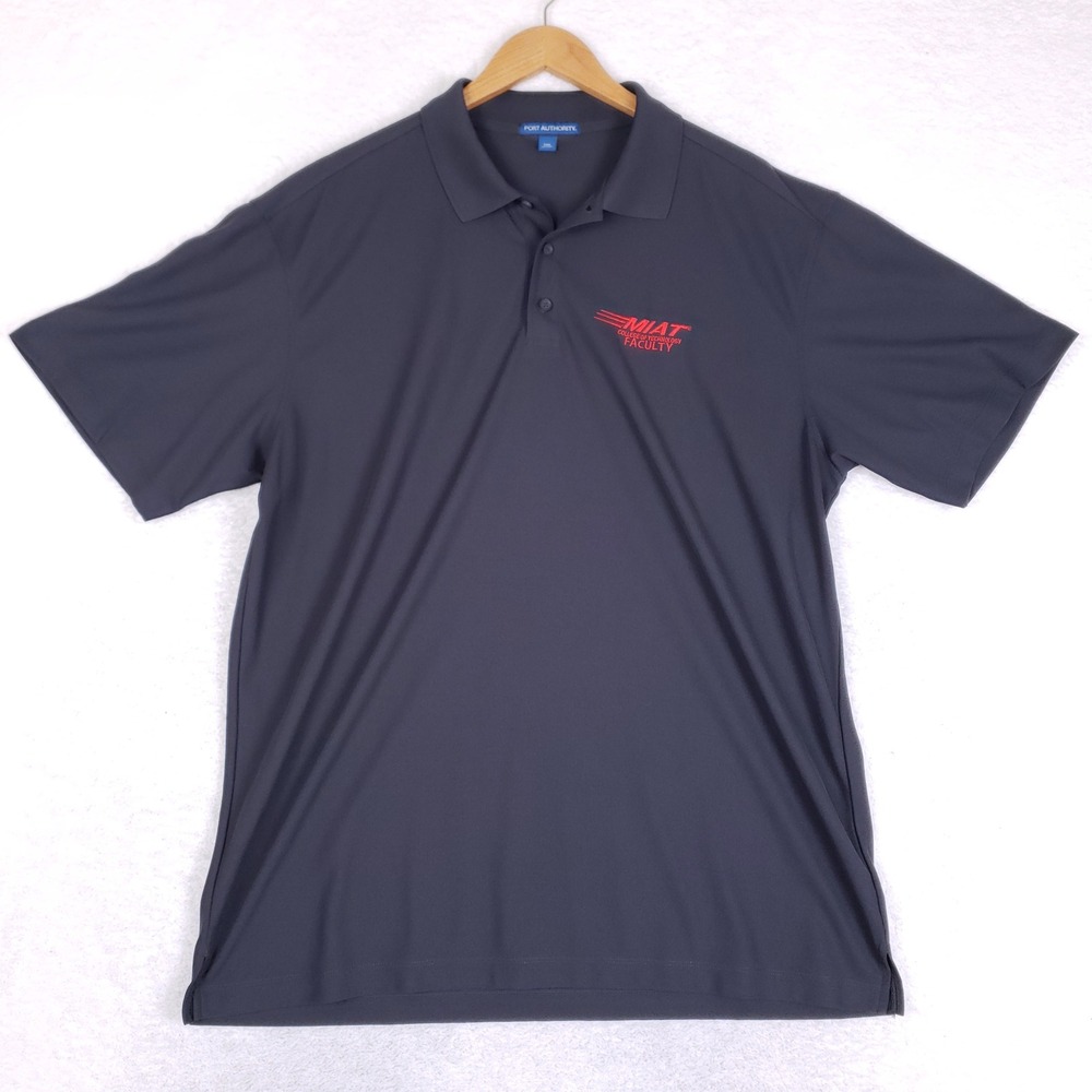 Port Authority Polo Shirt Mens 2XL MIAT College‎ Of Technology Faculty Blue Work